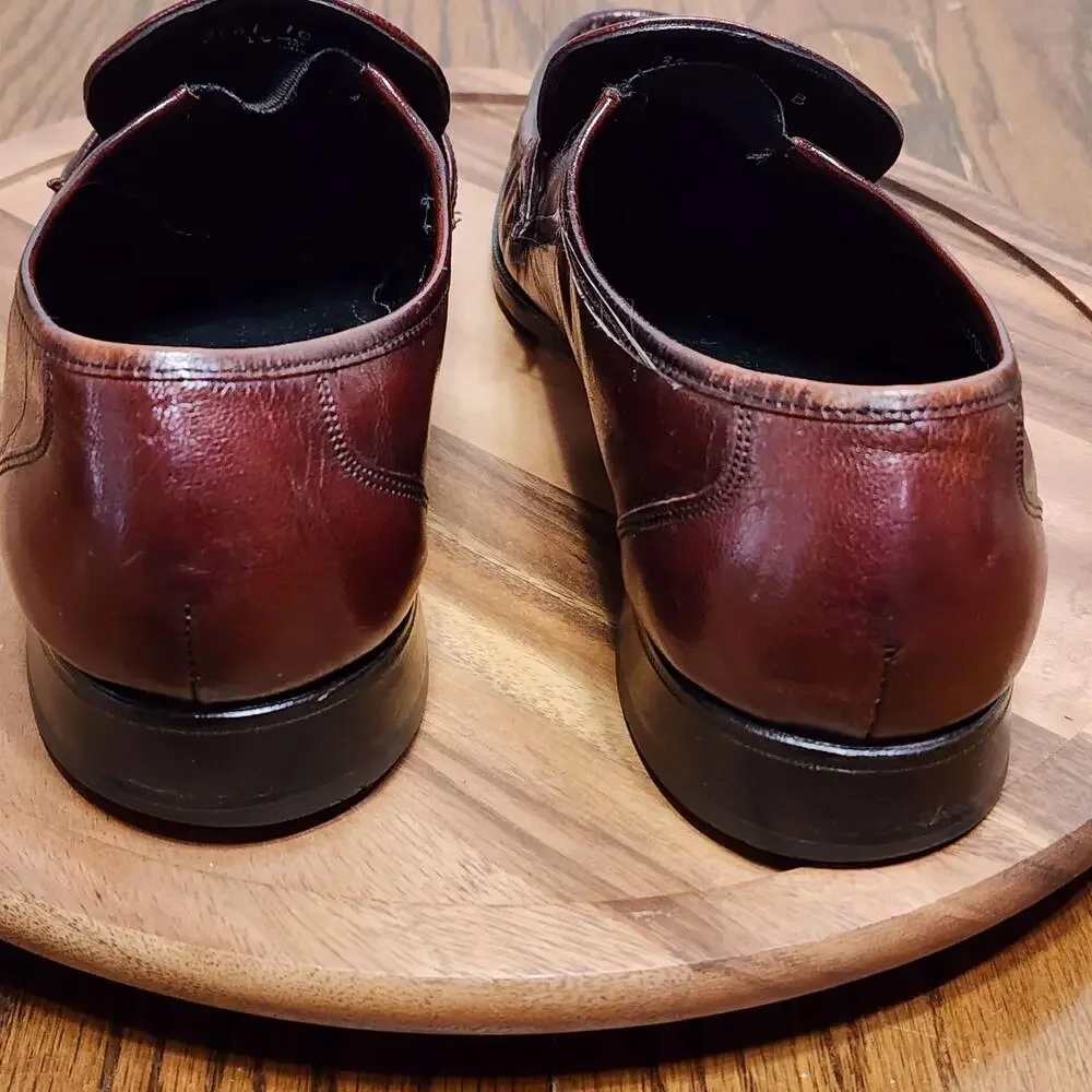 Florsheim Dress Shoes Mens Size 11 F Brown Leather Tassel Slip On Square Toe